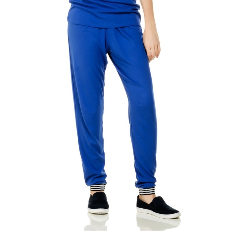 CALÇA WALK TRENDY CANELADA - AZUL