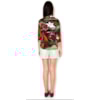 CAMISA AJUSTADA C/ AZELHA E MANGAS 3/4 TUCANO FLOR - PRETO
