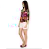 CAMISA AJUSTADA C/ AZELHA E MANGAS 3/4 TUCANO FLOR - ROSA