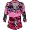 CAMISA AJUSTADA C/ AZELHA E MANGAS 3/4 TUCANO FLOR - ROSA