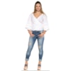 CAMISA AMISSIMA CACHECOUR MANGA DRAPEADA - BRANCO
