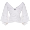 CAMISA AMISSIMA CACHECOUR MANGA DRAPEADA - BRANCO