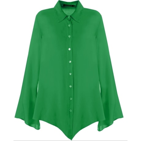 CAMISA AMPLA MANGA SINO YOLLA - VERDE