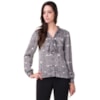 CAMISA ANTHOLOGIA ESTAMPADA GOLA LAÇO DECOTE V - AZUL CAMISA ANTHOLOGIA ESTAMPADA GOLA LAÇO DECOTE V - AZUL