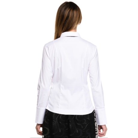 CAMISA BORDA BARROCA - BRANCO CAMISA BORDA BARROCA - BRANCO