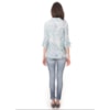 CAMISA  CHIFFON CAPITOLLIUM  FLORAL MANGA ABERTA - AZUL