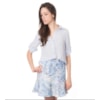 CAMISA CHIFFON LISA CAPITOLLIUM MANGA 3/4 - AZUL CLARO