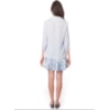 CAMISA CHIFFON LISA CAPITOLLIUM MANGA 3/4 - AZUL CLARO
