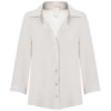 CAMISA CHIFFON LISA CAPITOLLIUM MANGA 3/4 - OFF WHITE