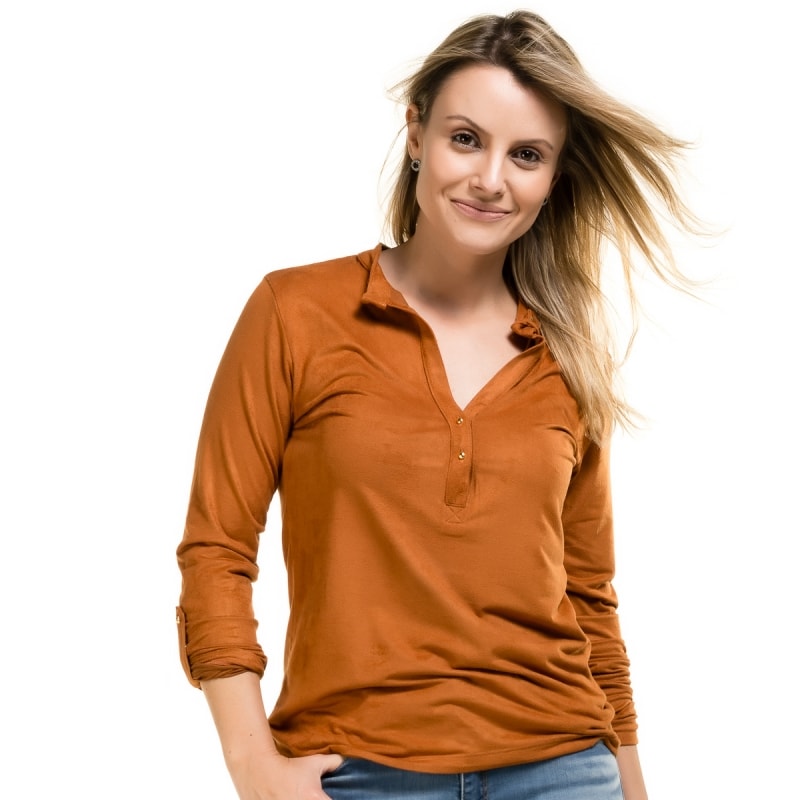 CAMISA CRISTAL MANGA LONGA CAPITOLLIUM EXCLUSIVE - CARAMELO