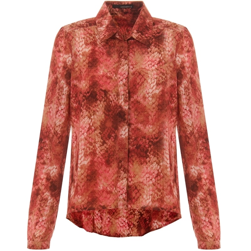 CAMISA EM CREPE MULLET ERNESTINA - FRAMBOESA
