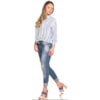 CAMISA NICE CLUB CREPE  LISTRAS - AZUL