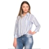CAMISA NICE CLUB CREPE  LISTRAS - AZUL