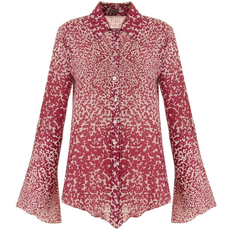 CAMISA SEDA E ALGODÃO MANGA SINO BRITE - FRAMBOESA