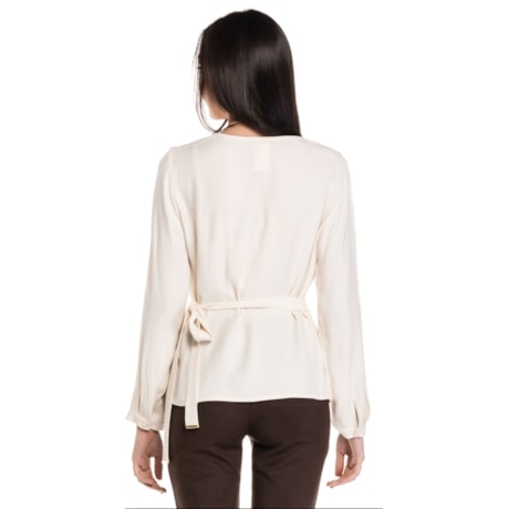 CAMISA TRIBECA CACHE COEUR AMARRADA - CREME
