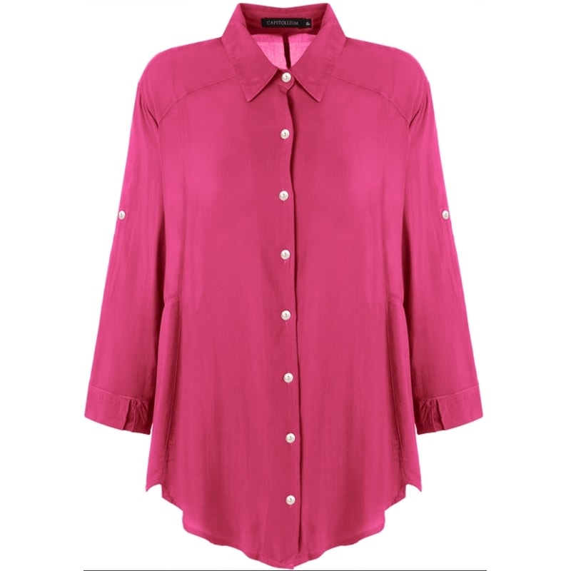 CAMISA VISCOSE AMPLA MANGA 3/4  YUNA - PINK