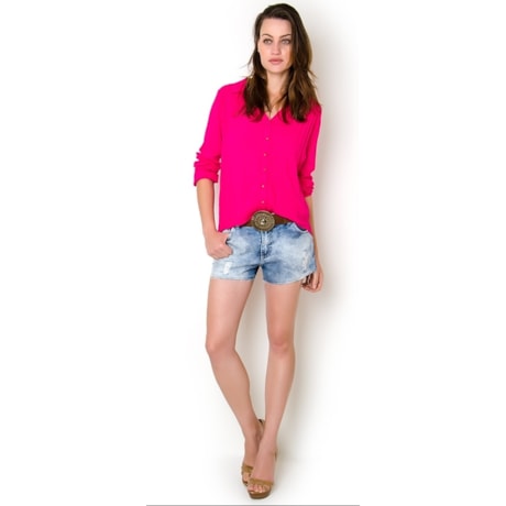 CAMISA VISCOSE MAQUINETADA - PINK