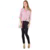 CAMISA XADREZ COM BOLSOS E MARTINGALE LIZ - ROSA