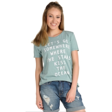 CAMISETA DZARM COM LETTERING PRINT - VERDE