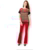 CANTÃO - BLUSA CHIFFON ESTAMPA ÉTNICA ANAUÊ COSTAS TRICOT - PRETO