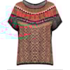 CANTÃO - BLUSA CHIFFON ESTAMPA ÉTNICA ANAUÊ COSTAS TRICOT - PRETO