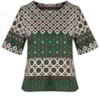 CANTÃO - BLUSA CROPPED AMPLA ESTAMPADA - VERDE