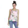 CANTÃO - BLUSA ESTAMPA TROPICAL ALÇAS FINAS - OFF WHITE