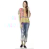 CANTÃO - BLUSA ESTAMPADA AMPLA DECOTE COSTAS - VERMELHO