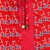 CANTÃO - BLUSA ESTAMPADA DECOTE QUADRADO DETALHE NERVURAS - VERMELHO