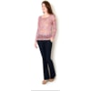 CANTÃO - BLUSA MALHA M/L SILK MOSAICO - LARANJA
