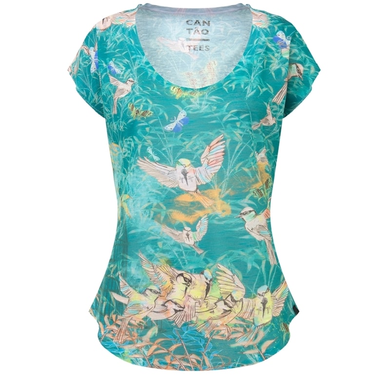 CANTÃO - BLUSA MALHA PÁSSARO - VERDE
