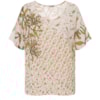 CANTÃO - BLUSA MALHA SILK ESTAMPA JARDIM - OFF WHITE