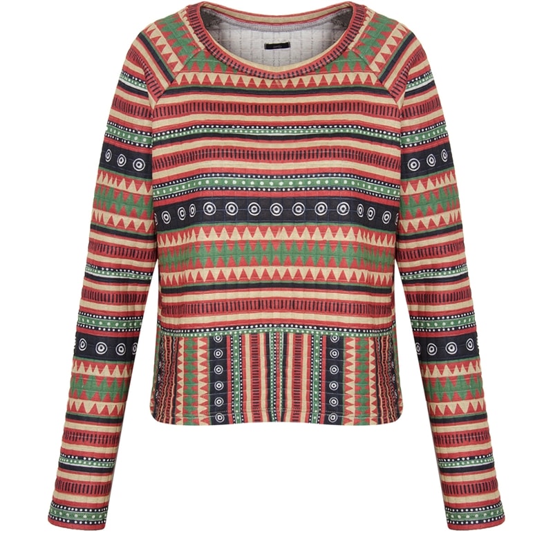 CANTÃO - BLUSA MOLETOM CROPPED MATELASSE SILK - TELHA