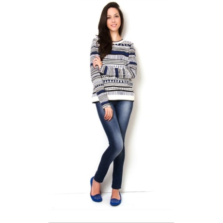 CANTÃO - BLUSA MOLETOM SILK BARQUINHOS M/L - BRANCO CANTÃO - BLUSA MOLETOM SILK BARQUINHOS M/L - BRANCO