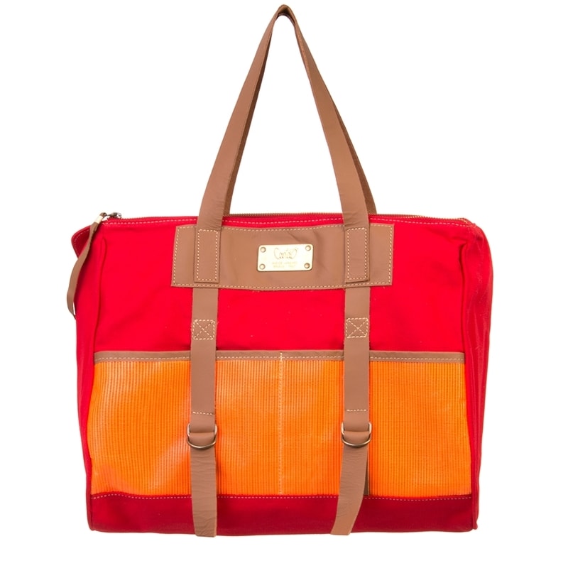 CANTÃO - BOLSA GRANDE FIT LONA BICOLOR - VERMELHO