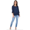 CANTÃO - CALÇA JEANS SKINNY CÓS ALTO RASGADA - JEANS