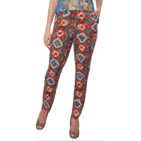 CANTÃO - CALÇA JOGGER ESTAMPADA - LARANJA