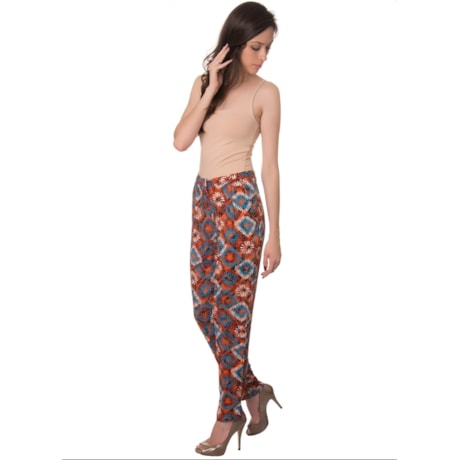 CANTÃO - CALÇA JOGGER ESTAMPADA - LARANJA