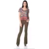 CANTÃO - CALÇA SARJA FLARE COLOR COMFORT - CHOCOLATE