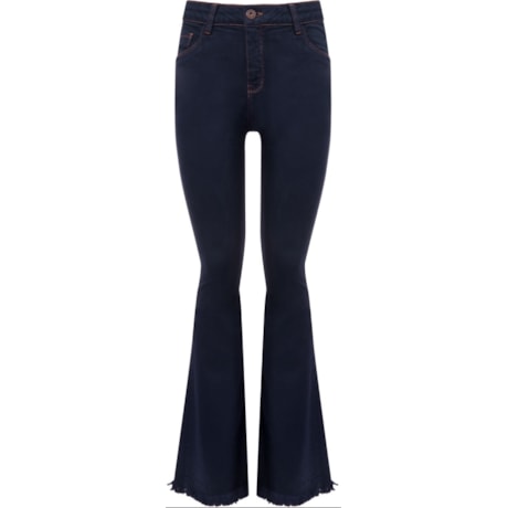CANTÃO - CALÇA SARJA FLARE CÓS ALTO - AZUL
