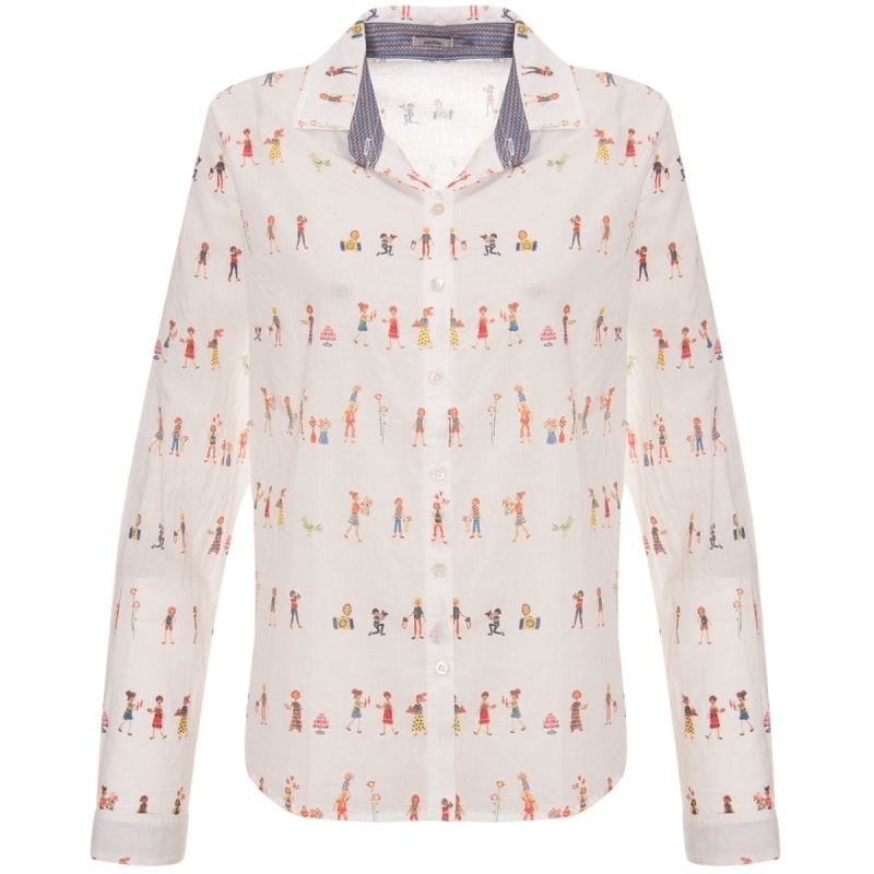 CANTÃO - CAMISA ESTAMPA MINI PESSOAS - OFF WHITE