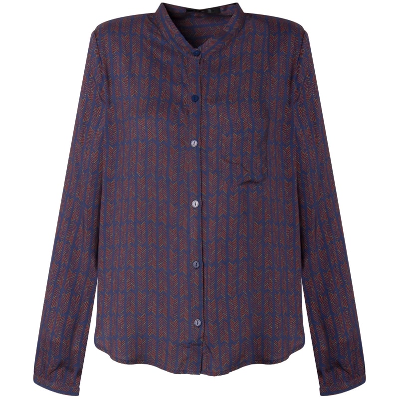 CANTÃO - CAMISA VISCOSE ESTAMPADA - MARINHO