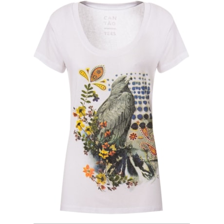 CANTÃO -CAMISETA/T-SHIRT SILK ÁGUIA - BRANCO