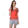 CANTÃO - CAMISETA T-SHIRT SILK BORBOLETINHAS - VERMELHO