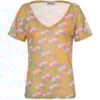 CANTÃO - CAMISETA T-SHIRT SILK CÃO DECOTE V - LARANJA