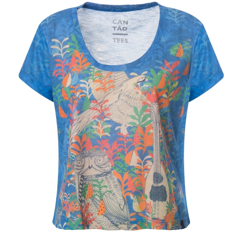 CANTÃO -CAMISETA/T-SHIRT SILK MATISSE - AZUL