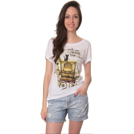 CANTÃO - CAMISETA/T-SHIRT SILK REALEJO - BRANCO