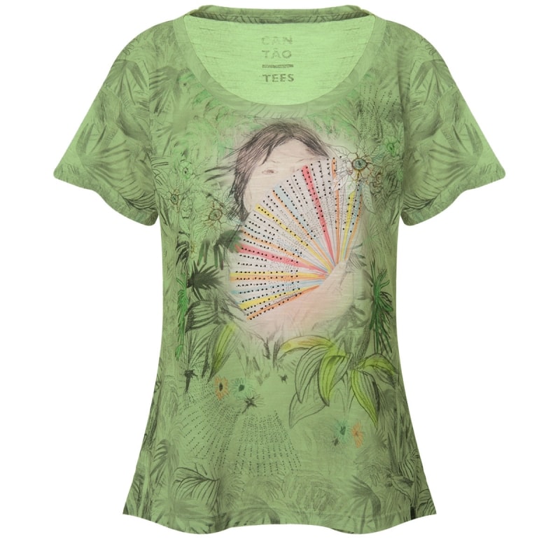 CANTÃO - CAMISTEA T-SHIRT SILK LEQUE - VERDE