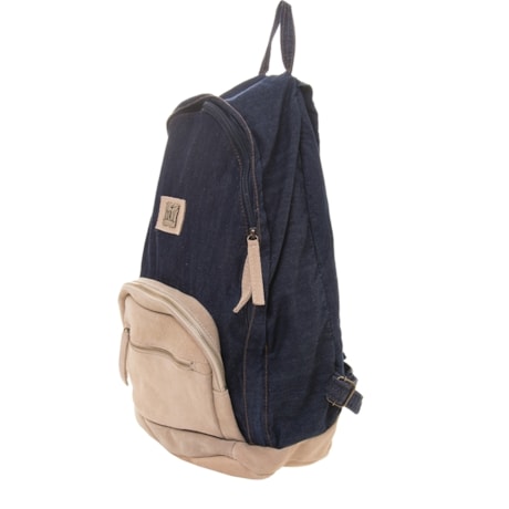 CANTÃO - MOCHILA JEANS ESCURO COM NOBUCK - DARK BLUE