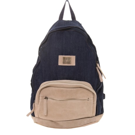 CANTÃO - MOCHILA JEANS ESCURO COM NOBUCK - DARK BLUE